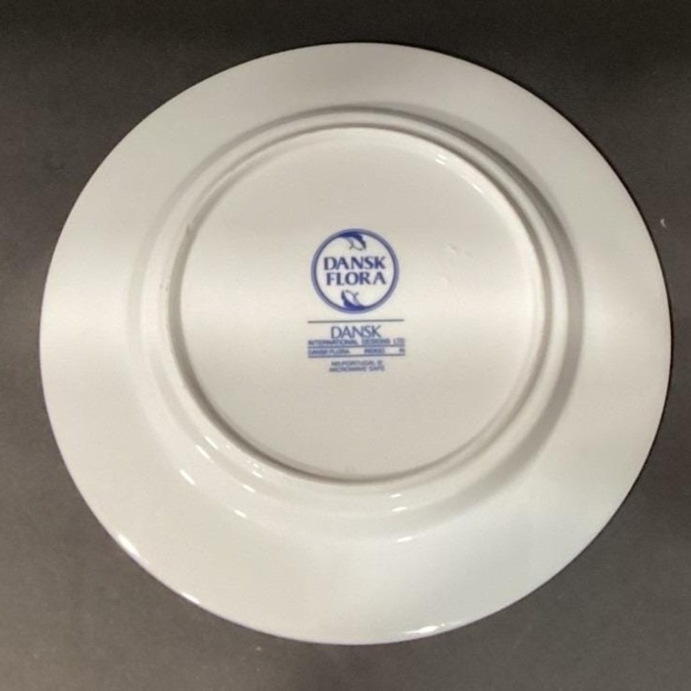 Dansk Flora Indigo Salad Plates Set of 2 ~  8 7/8 " - Picture 4 of 11